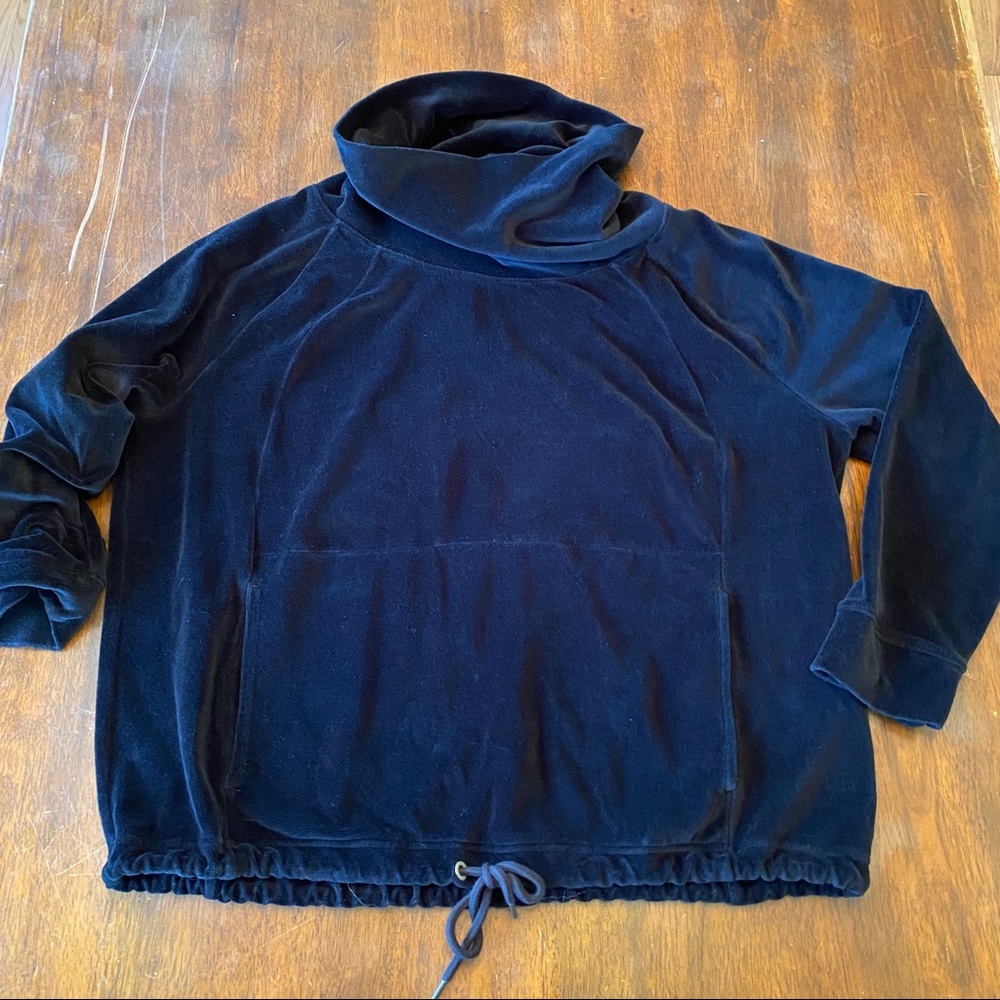 Athleta Cowl Neck Black Sweatshirt - Size XL